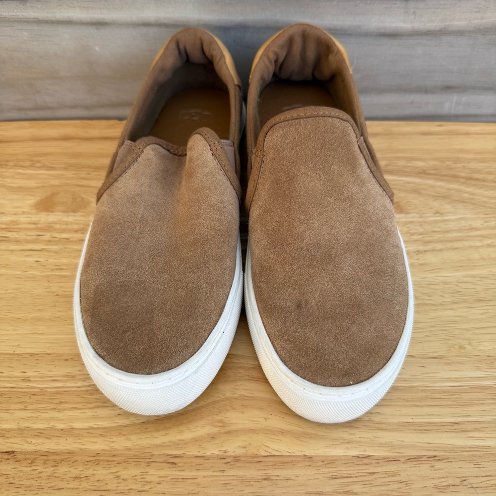 UGG Tan Suede Slip-On Loafers
